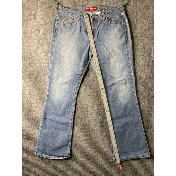 Levis 515 Womens Size 12 M Noveau Bootcut Jeans Light Wash Low Rise Stretch Blue - Picture 5 of 8